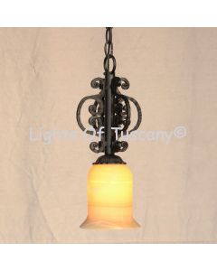 6129-1 Rustic Spanish Style Wrought Iron Kitchen Island Pendant Light