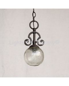 6145-1 Wrought Iron Kitchen Island Hanging Globe Pendant Light 