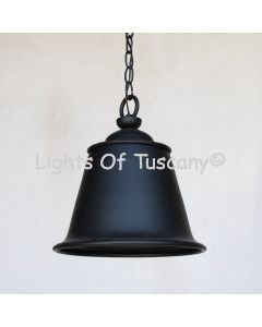 6164-1 Wrought Iron Bell Pendant Light