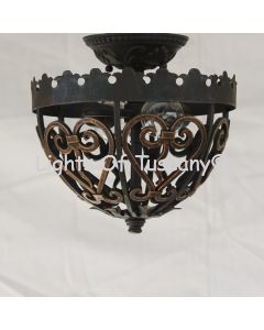 Tuscan ceiling flush mount light fixture.