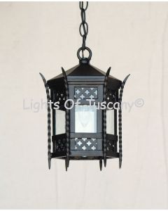 6228-1 Gothic Castle Style Iron Hanging Lantern Light