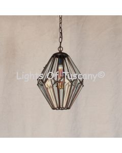 6341-1 Contemporary Mission Style Metal Hanging Pendant Lantern