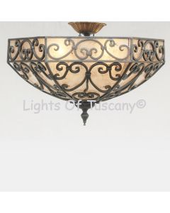 Spanish Style Semi Flush ceiling fixture.