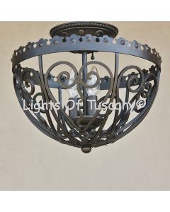 Tuscan/Spanish Style  ceiling flush mount light fixture