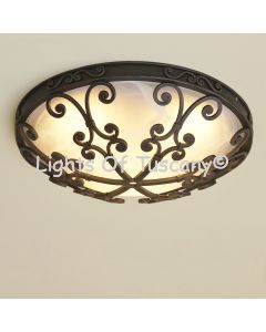 6551-3 Spanish Style Flush-Mount Ceiling Fixture