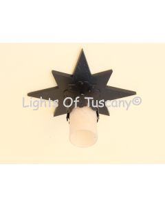 6564-1 Wrought Iron Star Flush Ceiling Light