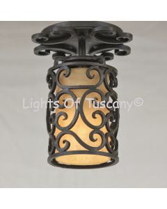Spanish Style Semi Flush ceiling fixture.