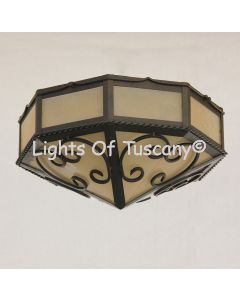 Spanish Style Semi Flush ceiling fixture.