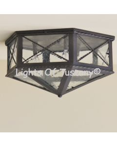 Spanish/ Contemporary Style Semi Flush ceiling fixture.