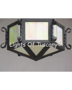 6615-3 Flush Mount Spanish Style Outdoor Light