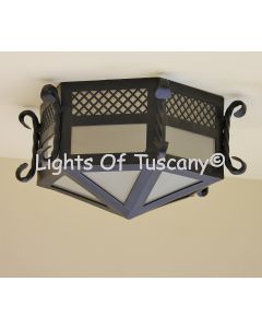 6617-3 Spanish Style Semi Flush Ceiling Light