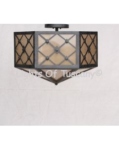 6640-6 Gothic Revival Style Semi Flush Ceiling Light