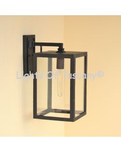 Contemporary outdoor light, rectangular outdoor light, modern outdoor light, coach light, rustic light, farmhouse light, patio light, simple wall light, metal wall light, craftsman outdoor light