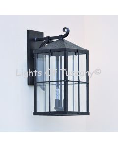 7000-3 Spanish-Contemporary Lantern Wrought Iron Exterior Lighting