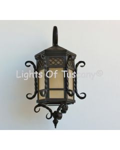 7010-GU24 Spanish Revival / Santa Barbara Outdoor Wall Lantern Dark Sky