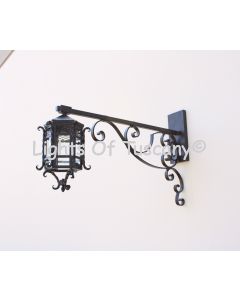 Spanish Colonial Outdoor Light, Wall Bracket Light, Spanish Style Iron Light, Tuscan Wall Lantern, Extended Wall Light, Metal scrollwork lantern, Hanging Wall Lantern, Hanging Spanish Wall Lantern, Iron Light Stand, Scroll Light Wall Bracket Light, Wall