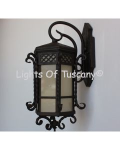  Spanish Santa Barbara Style wrought Iron outdoor exterior light-lantern