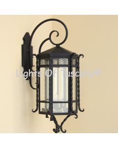 Spanish Colonial Wall lantern, Outdoor Spanish Light, Outdoor Lighting, Dark Sky Lighting, Mediterranean Outdoor Light, Rustic Outdoor Wall Light, Iron Lantern Light, Spanish Revival outdoor Light, Commercial Lighting