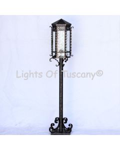 7026-1P Spanish Colonial Style Pole Post Light Lantern