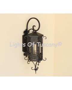 7027-1 Wrought Iron Outdoor Wall Light