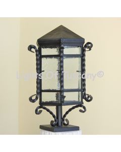 Large Spanish style column post light
