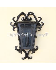 7044-1SM Spanish Mediterranean Outdoor Iron Pocket Light
