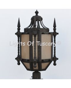 Outdoor Post Lighting-Hand Forged-Wrought Iron	