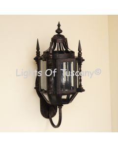 Gothic Outdoor Lantern, Old World Iron light, Castle Light, Outdoor Lighting, Heavy Iron ligthing, Revival Lighting, Commercial Lighting, 