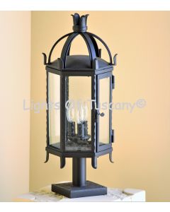 7055-1P  Spanish Gothic Style Iron Post Light