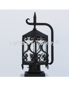 Outdoor Post Lighting-Hand Forged-Wrought Iron