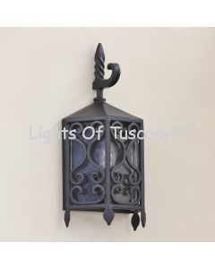 7073-1 Spanish Revival Iron Outdoor Pocket Wall Light