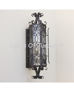7082-3 Spanish Revival /Colonial Iron Outdoor Wall Lantern