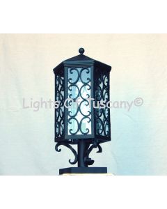 7258-1LG Spanish Revival Style Outdoor Column Post Light