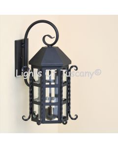 Spanish Colonial Light, Traditional Spanish Light, Mediterranean Light, Outdoor wall lantern. dark sky