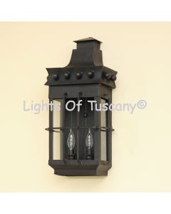 7114-2 Spanish Style Wrought Iron Pocket Lantern