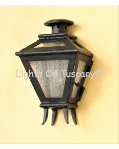 7129-1 Tuscan Style Wrought Iron Outdoor Pocket Light