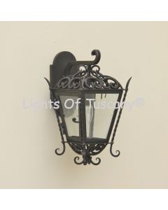 7131-1 Spanish Revival / Mediterranean Style Wrought Iron Outdoor Wall Light