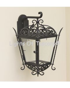 7132-1 Spanish Revival / Mediterranean Style Wrought Iron Outdoor Wall Light