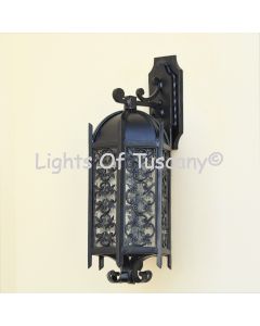 7141-1 Moorish-Gothic Revival Style Outdoor Iron Wall Lantern