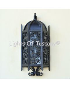 7143-1 Moorish-Gothic Revival Style Outdoor Iron Pocket Wall Light