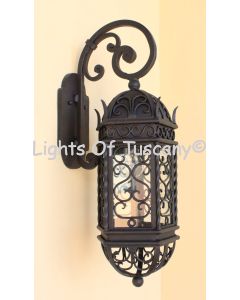 7152-1 Spanish Outdoor Iron Wall Lantern
