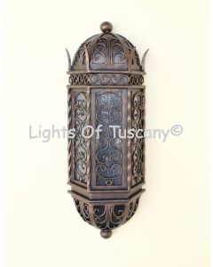 7154-2 Spanish Revival Outdoor Iron Pocket Wall Light