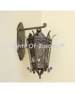 Spanish revival style outdoor wall lantern light