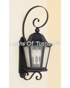 7219-3 Traditional Contemporary Outdoor Iron Wall Lantern
