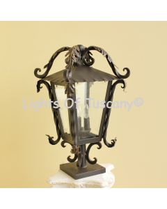 Mediterranean Tuscan outdoor column post lantern light
