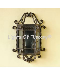 Spanish Santa Barbara Style outdoor pocket lantern light
