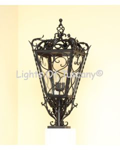 Antique Vintage Post Light, Outdoor Post Light, Heavy Duty Iron Post Light, Commercial Grade Post Light, Outdoor Column Post Light, Decorative Outdoor Post LIght, Pier Mount Iron Light, LED Light, Tuscan Post Light, Romantic Style Iron Outdoor Light, 