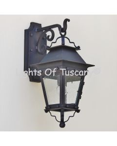 Contemporary-Spanish Wrought Iron Lantern/ Light