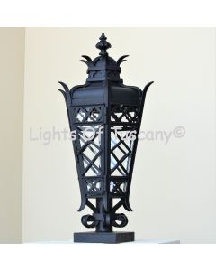 7311-1P   Mediterranean Gothic Revival Style Iron Outdoor Post Light