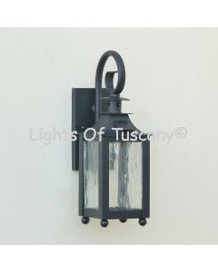 Contemporary Outdoor Wrought Iron Wall Light 7355-1